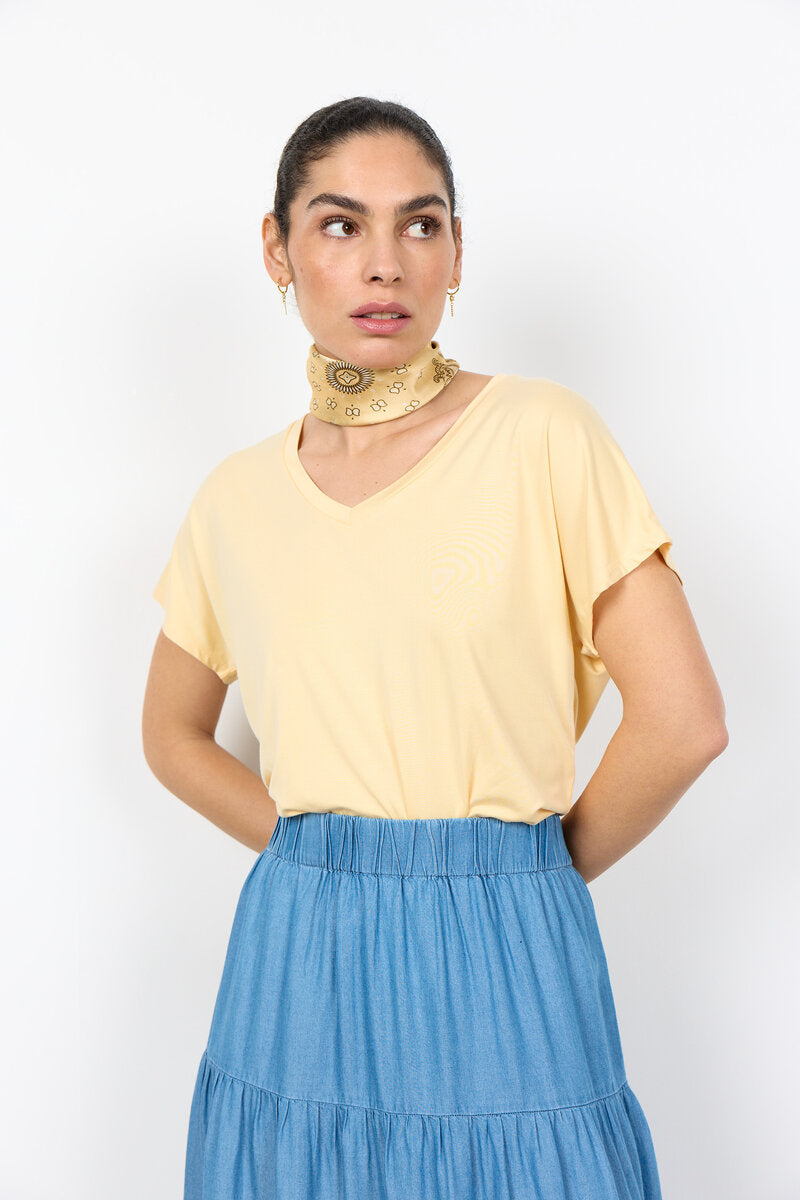 Marica V-ringad T-shirt Dam Golden Fleece | Smilebutiken - Soyaconcept