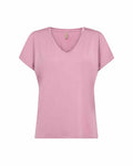 Marica V-ringad T-shirt Dam Mauve Orchid | Smilebutiken - Soyaconcept