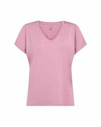 Marica V-ringad T-shirt Dam Mauve Orchid | Smilebutiken - Soyaconcept
