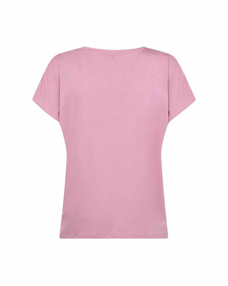 Marica V-ringad T-shirt Dam Mauve Orchid | Smilebutiken - Soyaconcept