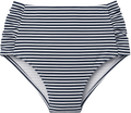 Marine Greta Bikini Brief High Navy Stripe - Wänerstedt