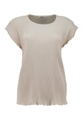 Marissa Pleated Top Women Beige | Smilebutiken - Zabaione