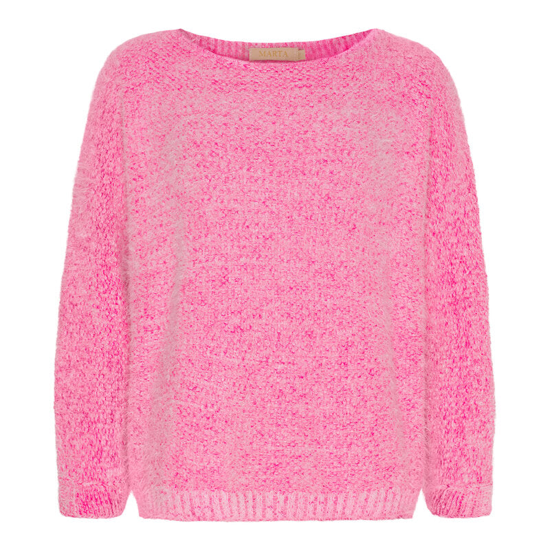 Anouk Stickad Tröja Dam Pink Marta du Chateau