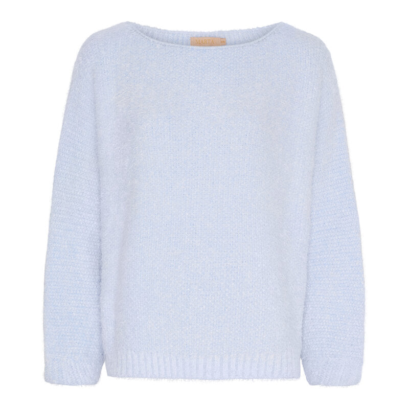 Anouk Stickad Tröja Dam Sky Blue Marta du Chateau