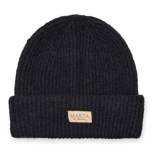 Beanie Hat Women Black Marta du Chateau