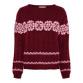 Marta du Chateau Brown Knitted Sweater Women Bordeaux Pink - Marta du Chateau