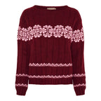 Marta du Chateau Brown Knitted Sweater Women Bordeaux Pink - Marta du Chateau