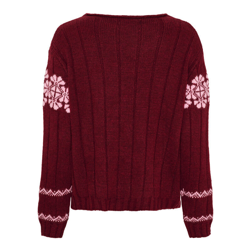 Marta du Chateau Brown Knitted Sweater Women Bordeaux Pink - Marta du Chateau