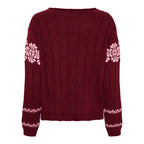 Marta du Chateau Brown Knitted Sweater Women Bordeaux Pink - Marta du Chateau