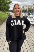 Charline Long Sleeve Top Women Black Marta du Chateau