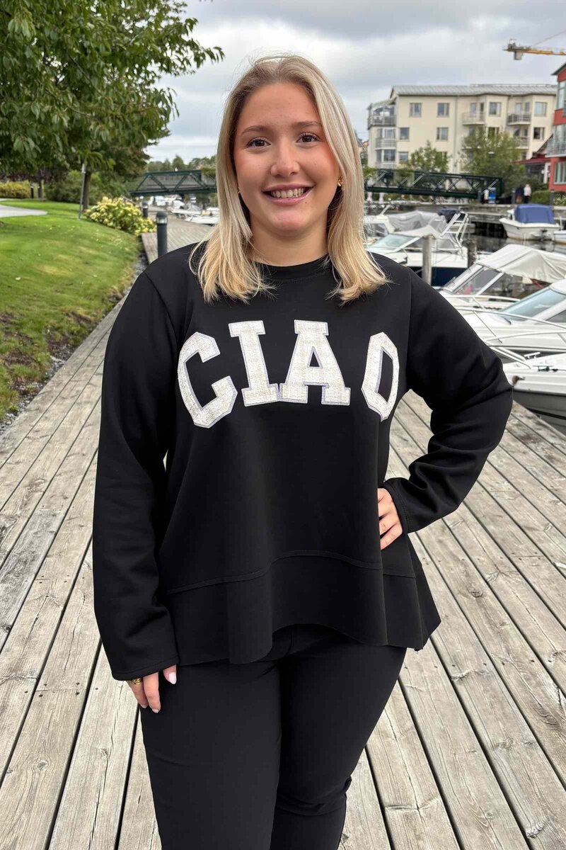 Charline Långärmad Tröja Dam Black Marta du Chateau