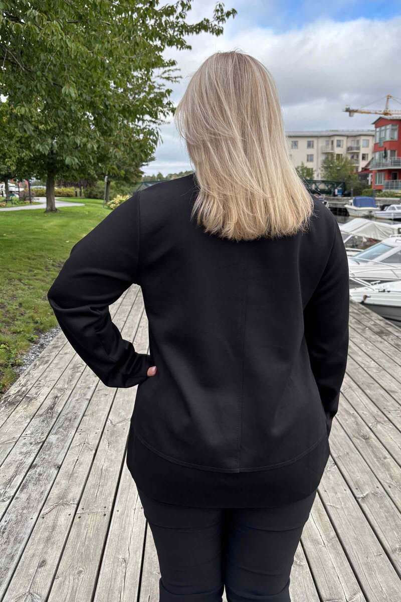 Charline Långärmad Tröja Dam Black Marta du Chateau