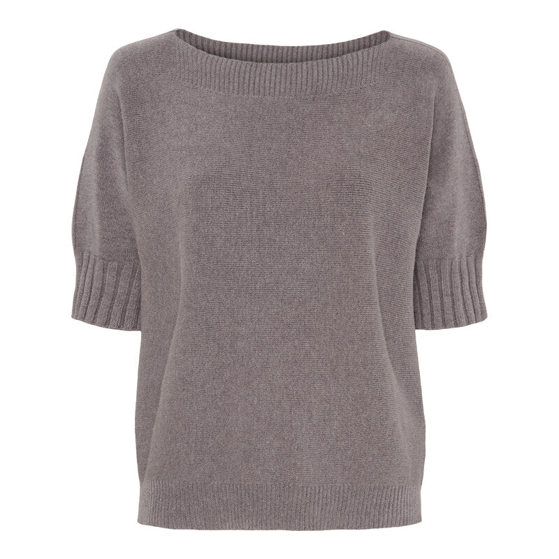 Constanza Knitted Sweater Women Gray Melange Marta du Chateau