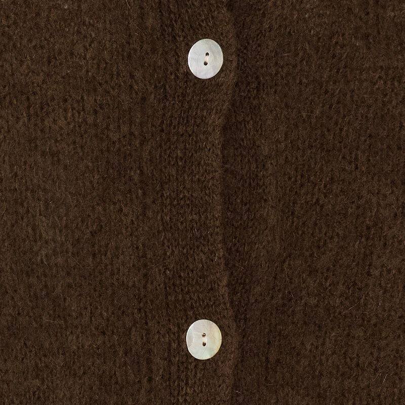 Marta du Chateau Cosima Knitted Cardigan Women Chocolat - Marta du Chateau