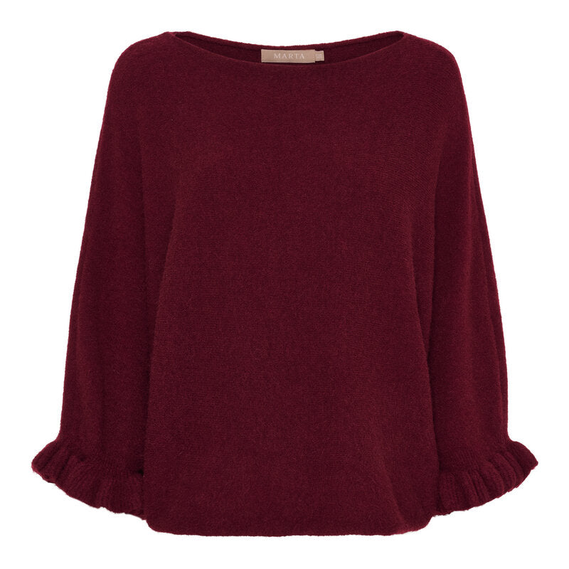 Marta du Chateau Elderflower Knitted Sweater Women Bordeaux - Marta du Chateau