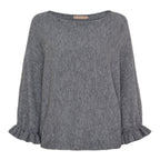 Marta du Chateau Women's Elderflower Knitted Sweater Grigio Antracite - Marta du Chateau