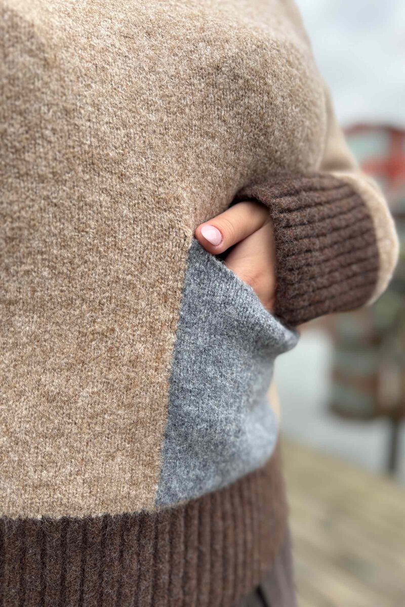 Elora Pullover Women Camel Denim Marta du Chateau