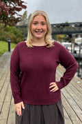 Fallon Stickad Tröja Dam Bordeaux Marta du Chateau