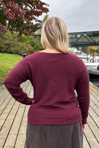 Fallon Stickad Tröja Dam Bordeaux Marta du Chateau