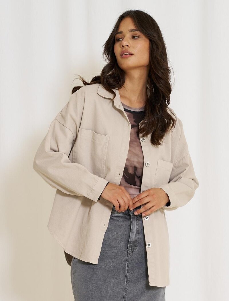 Karen Överskjorta Dam Beige Marta du Chateau