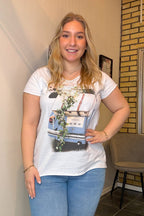 Marie T-shirt Dam Blue Car Marta du Chateau