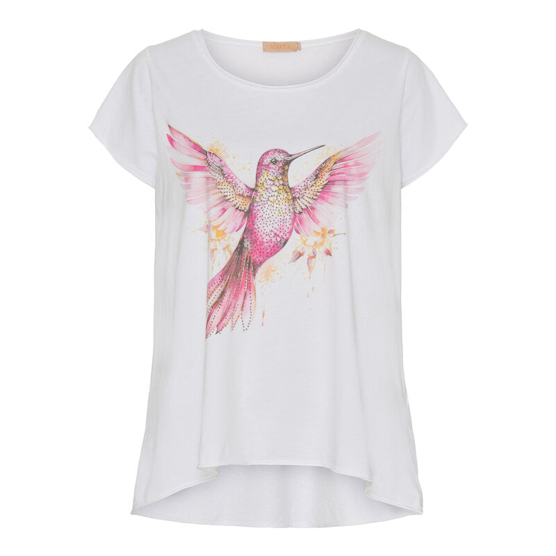 Marie T-shirt Women Pink Bird Marta du Chateau