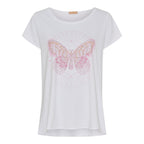 Marie T-shirt Dam Pink Butterfly Marta du Chateau