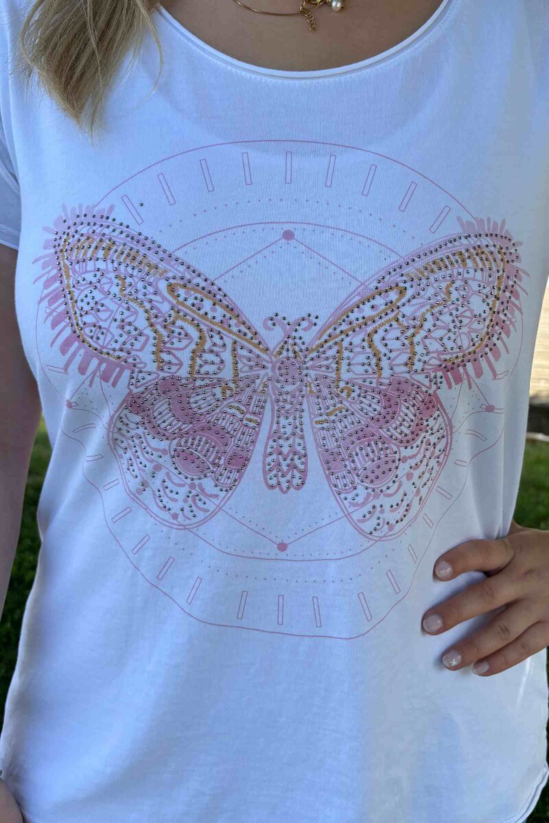 Marie T-Shirt Women Pink Butterfly Marta du Chateau