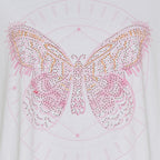 Marie T-shirt Dam Pink Butterfly Marta du Chateau