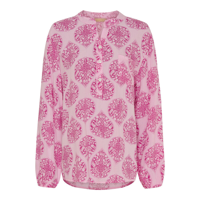 Ronja V-Neck Blouse Women Fuxia Heart Marta du Chateau