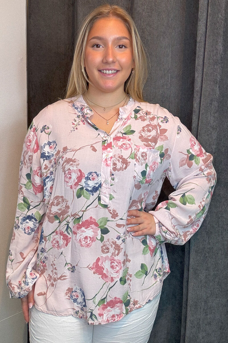 Ronja V-Neck Blouse Women Pink Baby Marta du Chateau