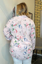 Ronja V-ringad Skjortblus Dam Rosa Baby Marta du Chateau
