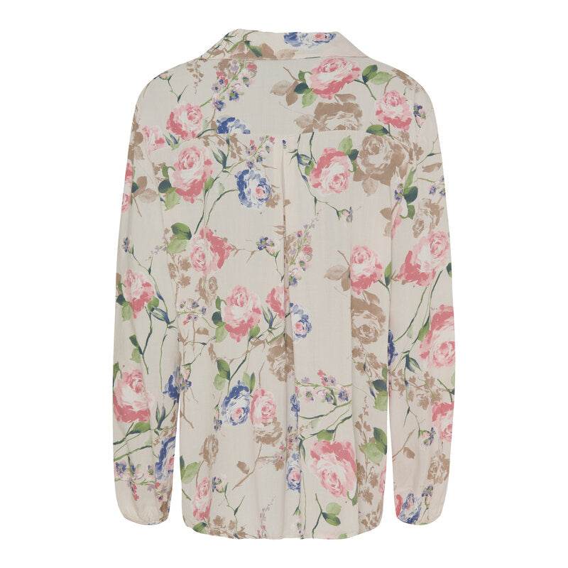Ronja V-ringad Skjortblus Dam Sabbia Baby Marta du Chateau