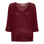 Knitted Sweater Women Bordeaux Marta du Chateau