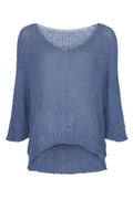 Knitted Sweater Women Denim Blue Marta du Chateau