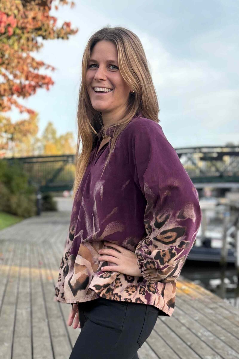 Una Blouse Manchester Women Plum Marta du Chateau
