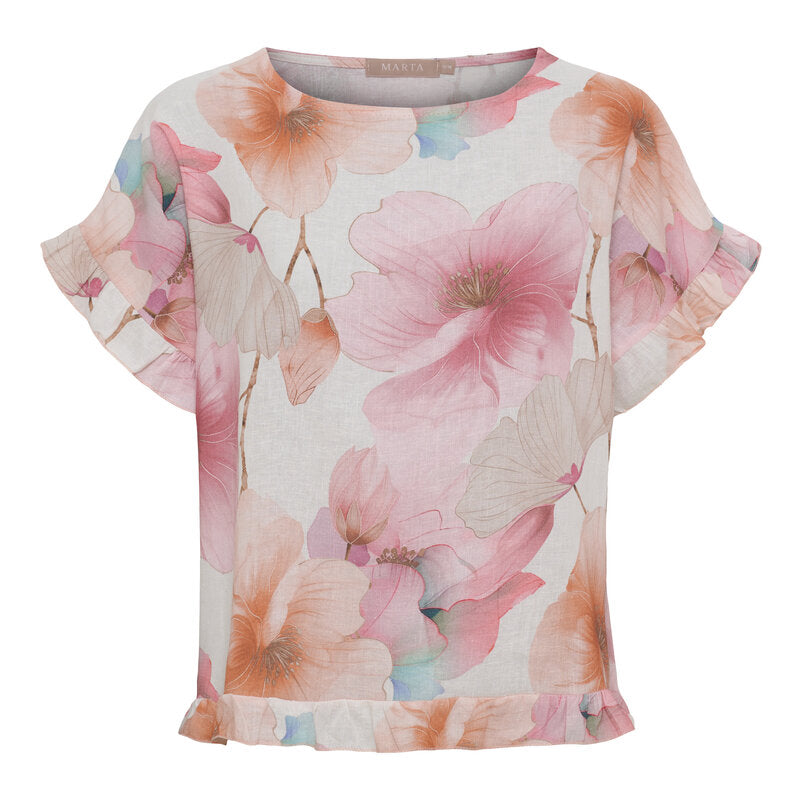 Mathea Blus Dam Pink Flower Marta du Chateau | Smilebutiken