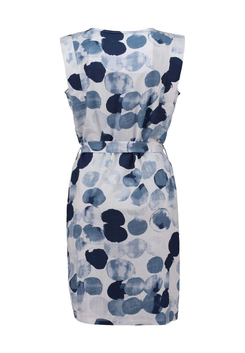 Mayram Sleeveless Dress Women Blue Dots Zabaione | Smilebutiken