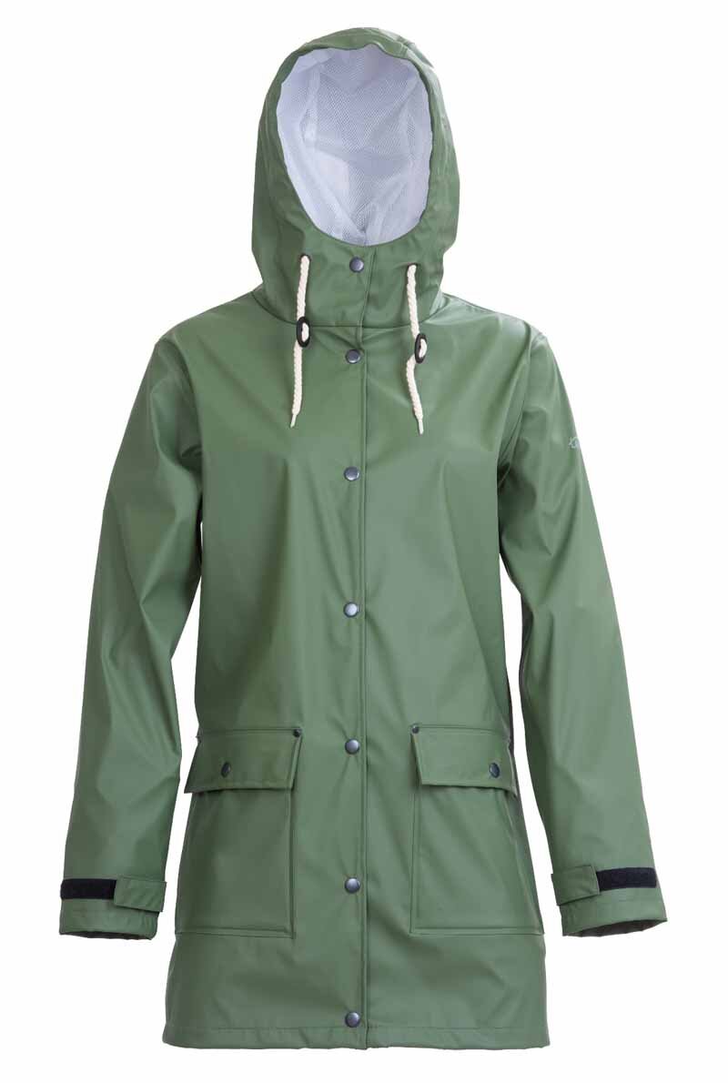 Mia Regnjacka PU Dam Geo Green - Tuxer