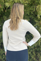 Beryl Rundhalsad Pullover Dam Sand OffWhite Micha