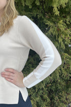 Beryl Rundhalsad Pullover Dam Sand OffWhite Micha