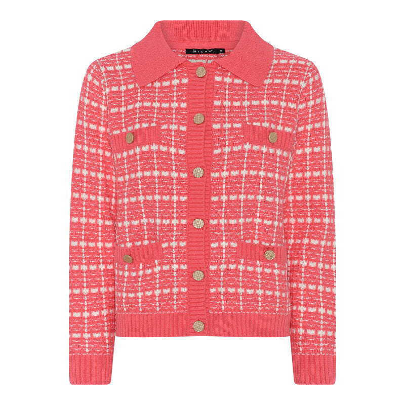 Bridget Cardigan Dam Coral OffWhite Micha