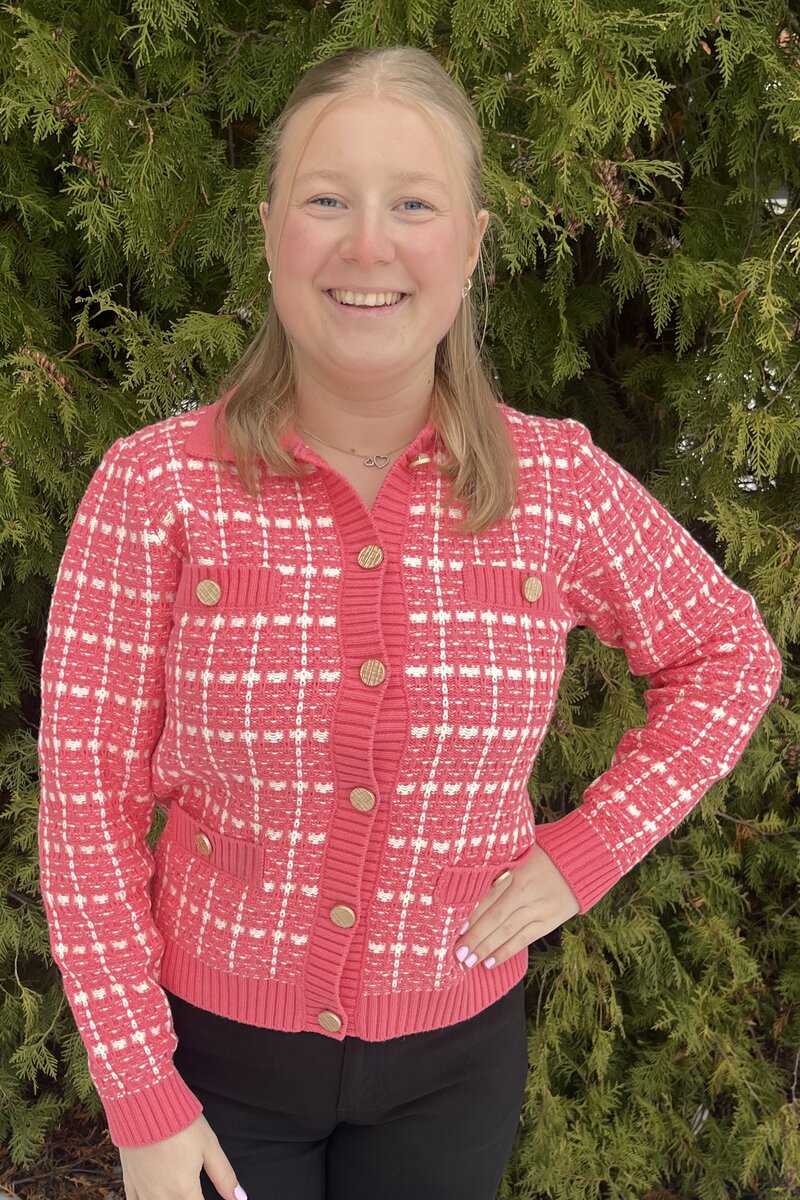 Bridget Cardigan Dam Coral OffWhite Micha