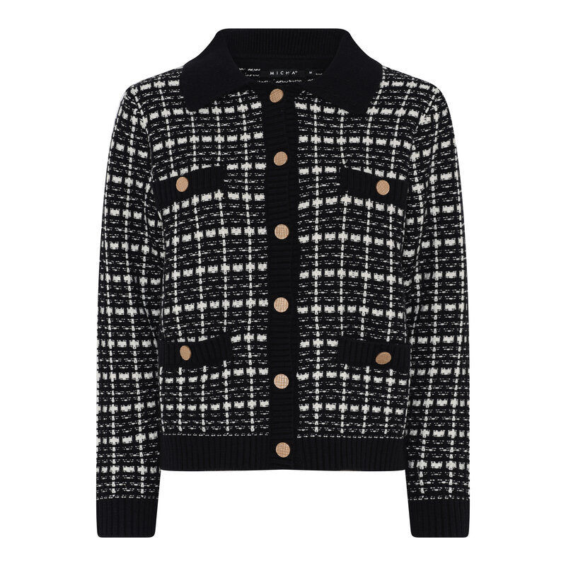 Bridget Cardigan Dam Navy OffWhite Micha