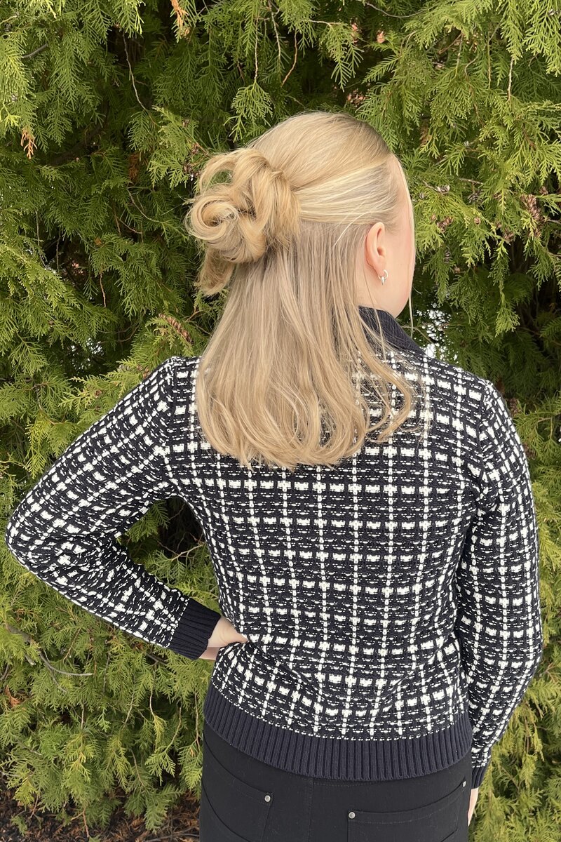 Bridget Cardigan Dam Navy OffWhite Micha