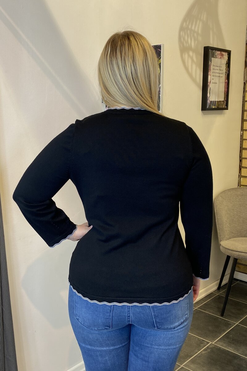 Candy Rundhalsad Pullover Dam Black Micha