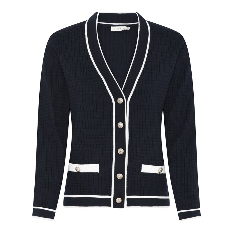 Carissa Cardigan Dam Navy OffWhite Micha