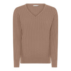 Carol V-ringad Pullover Dam Latte Micha