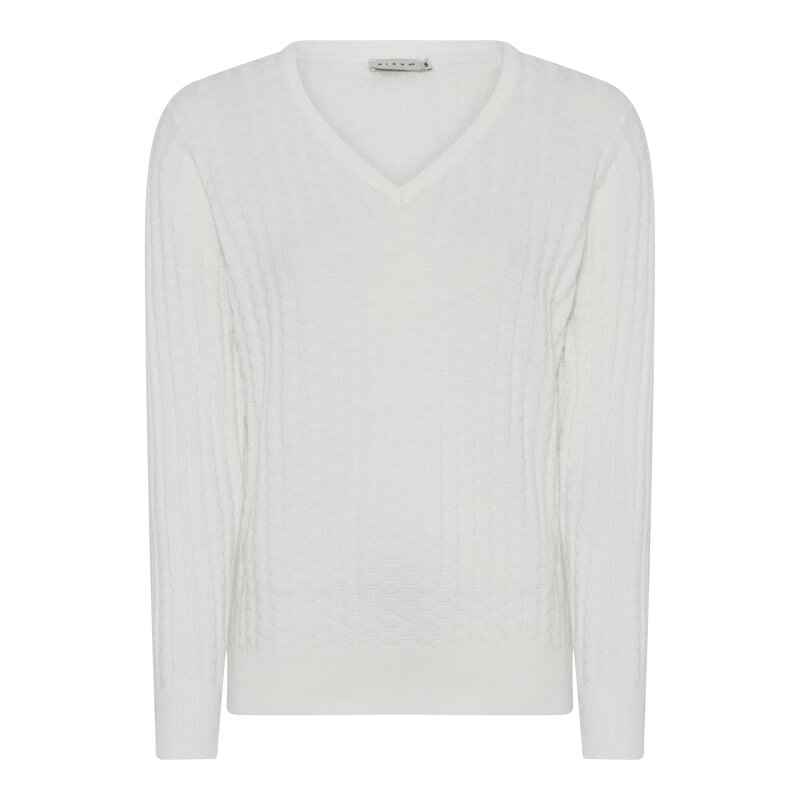 Carol V-ringad Pullover Dam OffWhite Micha