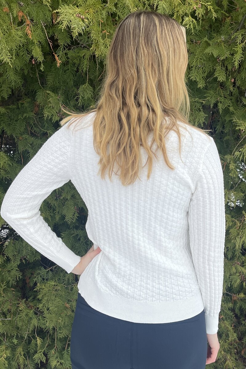 Carol V-ringad Pullover Dam OffWhite Micha